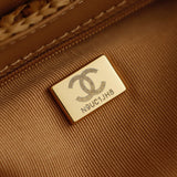 2026 Spring/Summer 2026 Collection Mini Tote Bag in Dark Beige Raffia-Effect Woven Fabric AS4416 B23791 U5552