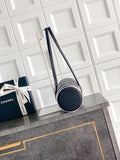2026 Preppy Coco Black Grained Calfskin Bowling Bag AS6181 B23794 U9310