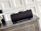 2026 Preppy Coco Black Grained Calfskin Bowling Bag AS6181 B23794 U9310