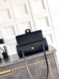 2026 Preppy Coco Black Grained Calfskin Bowling Bag AS6181 B23794 U9310