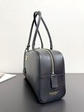 2026 Large Bowling Bag, Black Full-Grain Calfskin AS6211 B23874 94305