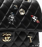2026 Medium Black Quilted Lambskin 11.12 Flap Bag A01112 B24048 94305