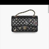 2026 Medium Black Quilted Lambskin 11.12 Flap Bag A01112 B24048 94305