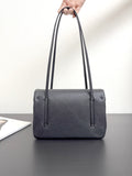 2026 Preppy Coco Small Flap Bag in Black Shiny Grained Calfskin AS6130 B23483 94305