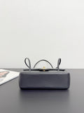 2026 Preppy Coco Small Flap Bag in Black Shiny Grained Calfskin AS6130 B23483 94305