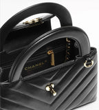 2026 Mini Shopping Bag in Black Shiny Lambskin AS4416 B23757 94305
