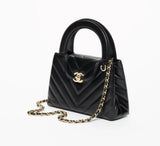 2026 Mini Shopping Bag in Black Shiny Lambskin AS4416 B23757 94305