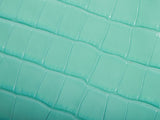 2026 Small Shopping Bag in Mint Green Crocodile-Embossed Calfskin AS6243 B24144 U8385