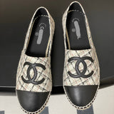 Women's Black & White Shiny Tweed Fisherman Boots G29762