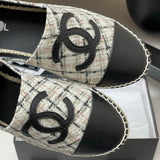 Women's Black & White Shiny Tweed Fisherman Boots G29762