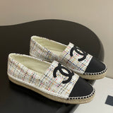 Women's Colorful Tweed Two-Tone Toe Fisherman Shoes |G29762