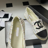 Women's Colorful Tweed Two-Tone Toe Fisherman Shoes |G29762