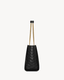 2026 Medium Niki Tote Bag, Black Distressed Vintage Cowhide Leather 8711510EN071000