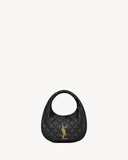 2026 Icarino Black Quilted Nappa Leather Handbag 851689AAANG1000