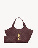 2026 ICARE Burgundy Quilted Lambskin Extra-Large Tote Bag 858191AAANG6195
