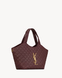 2026 ICARE Burgundy Quilted Lambskin Extra-Large Tote Bag 858191AAANG6195