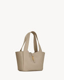 2026 Medium LE 5 À 7 BEA Beige Deer Leather or Cowhide Tote Bag 763435 AADUU 1346