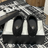 Women's Classic Ballet Flats with Sequins on Black Tweed or Mesh Fabric |G02819