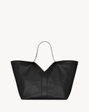 2026 Large Y Tote Bag, Black Grained Calfskin 820672AAEIF1000