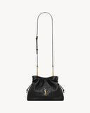 2026 Jamie Black Lambskin Drawstring Shoulder Bag 862712AAB321000