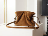 2026 Jamie Brown Suede Drawstring Bag/Shoulder Bag 8627121U8P72916