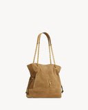 2026 Small Jamie Shopping Brown Suede Tote Bag 833948 1U8P7 3194