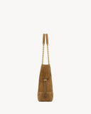2026 Small Jamie Shopping Brown Suede Tote Bag 833948 1U8P7 3194