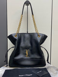 2026 Jamie 4.3 Black Lambskin Chain-Strap Tote/Bucket Bag 809824 AAB32 1000
