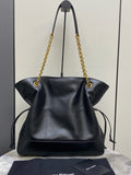 2026 Jamie 4.3 Black Lambskin Chain-Strap Tote/Bucket Bag 809824 AAB32 1000