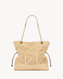 2026 Jamie Beige Raffia Woven Tote Bag 838876GAAFY2791