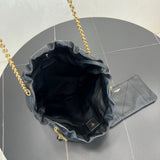 2026 Jamie 4.3 Pochon Black Lambskin Drawstring Bucket Bag 781666 AAB32 1000