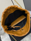 2026 Jamie 4.3 Pochon Caramel-Colored Lambskin Drawstring Bucket Bag 809824AAB322186