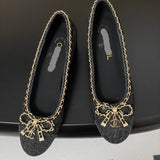 Women's Black Sheepskin Chain-Detailed Chunky Heel Pumps |G46663