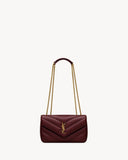 2026 Loulou Series Medium Deep Burgundy Lambskin Shoulder Bag 801439AAEAX6197