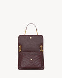 2026 Niki Medium Burgundy Vintage Leather Shoulder Bag 633184 0EN07 6195