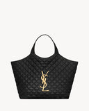 2026 ICARE Black Quilted Lambskin Extra-Large Tote Bag 698651 AAANG 1000