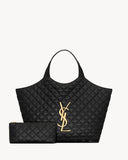 2026 ICARE Black Quilted Lambskin Extra-Large Tote Bag 698651 AAANG 1000