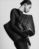 2026 ICARE Black Quilted Lambskin Extra-Large Tote Bag 698651 AAANG 1000