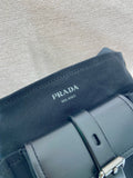 2026 Black Mini Canvas and Leather Bucket Bag 1BE106_2G6S_F0002_V_OOO