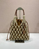 2026 Brown Medium-Sized Cotton Macramé Woven Bag 1BC111_2DI2_F04HU_V_OOR