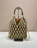 2026 Brown Medium-Sized Cotton Macramé Woven Bag 1BC111_2DI2_F04HU_V_OOR