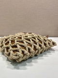2026 Brown Medium-Sized Cotton Macramé Woven Bag 1BC111_2DI2_F04HU_V_OOR