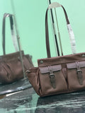 2026 Brown Medium Leather Tote Bag 1BG645_2G6F_F0324_V_OOO