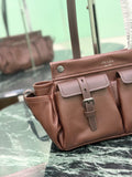 2026 Brown Medium Leather Tote Bag 1BG645_2G6F_F0324_V_OOO