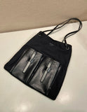 2026 Large Black Canvas and Leather Tote Bag 1BG644_2G6S_F0002_V_OOO