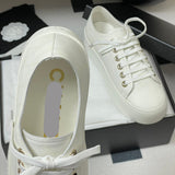 Women's White Printed Lambskin Sneakers G46368 B19815 NAFDD