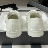 Women's White Printed Lambskin Sneakers G46368 B19815 NAFDD