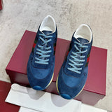 Men's Re-Motion Blue GG Nylon and Suede Sneakers |832461 AAEW3 4245