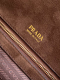 2026 Brown Medium Suede Tote Bag 1BG641_2G6D_F0324_V_OOO