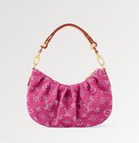 2026 Pochette Valley Fuchsia Monogram Denim Handbag M28327